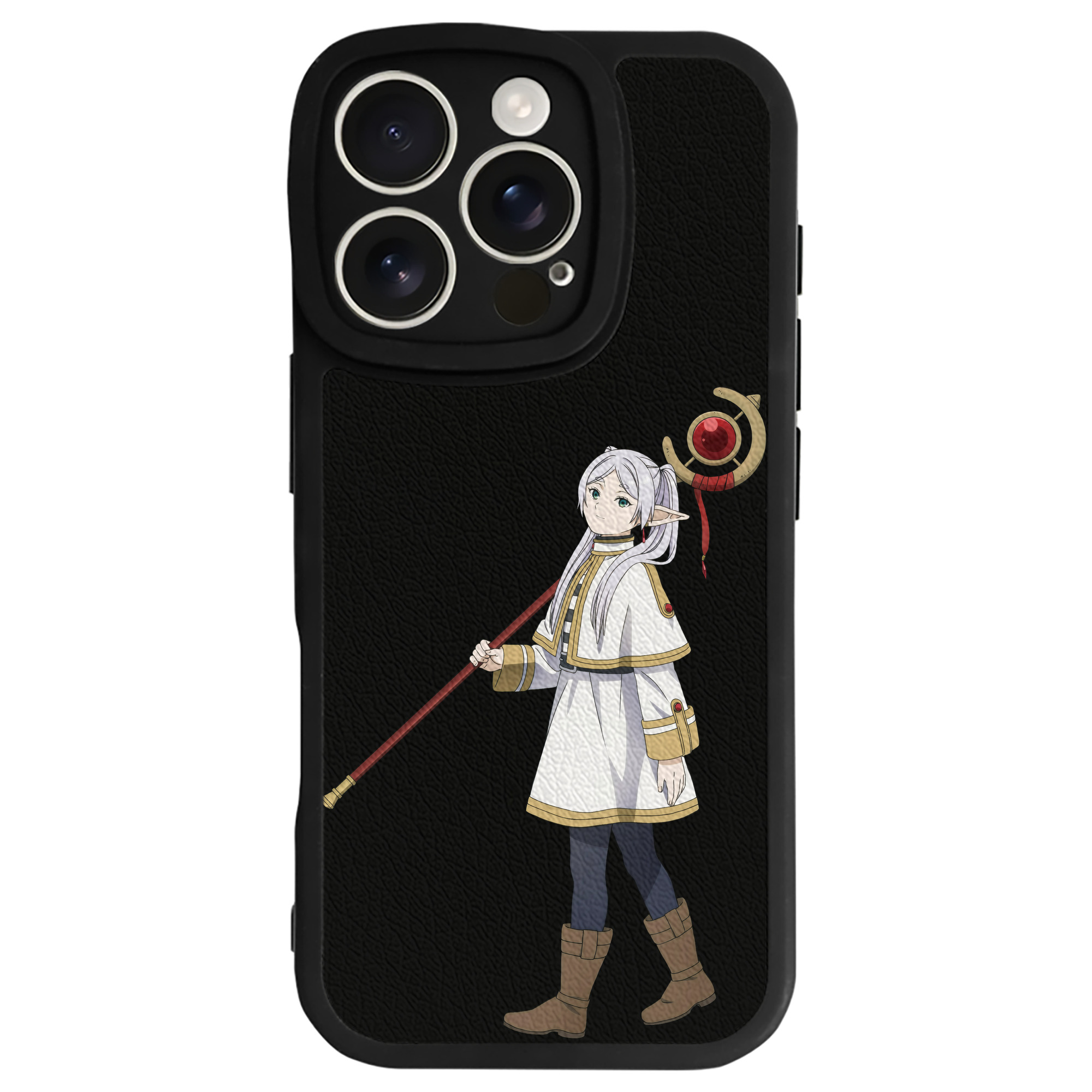 （画像用） 葬送のフリーレン Frieren 【iPhone 16シリーズ対応】シリコンスマホケース（レザー調） 材質：シリコン